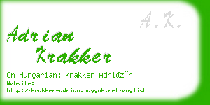 adrian krakker business card